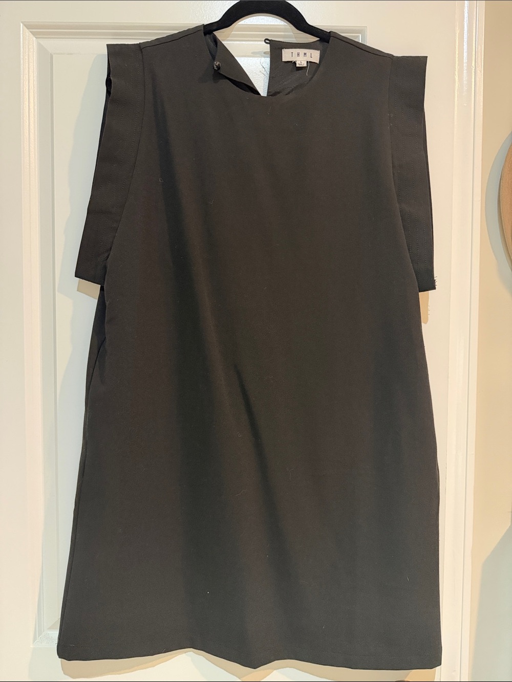THML Black Sleeveless High-Neck Tank Dress